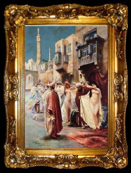 framed  unknow artist Arab or Arabic people and life. Orientalism oil paintings  414, ta009-2